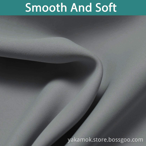Grey 100% Blackout Curtains